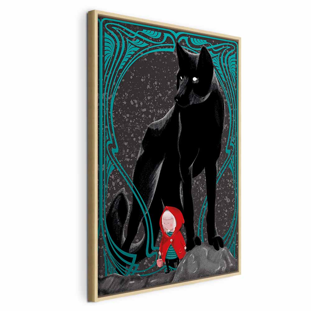 Red Riding Hood and Wolves Fantasy Canvas Print