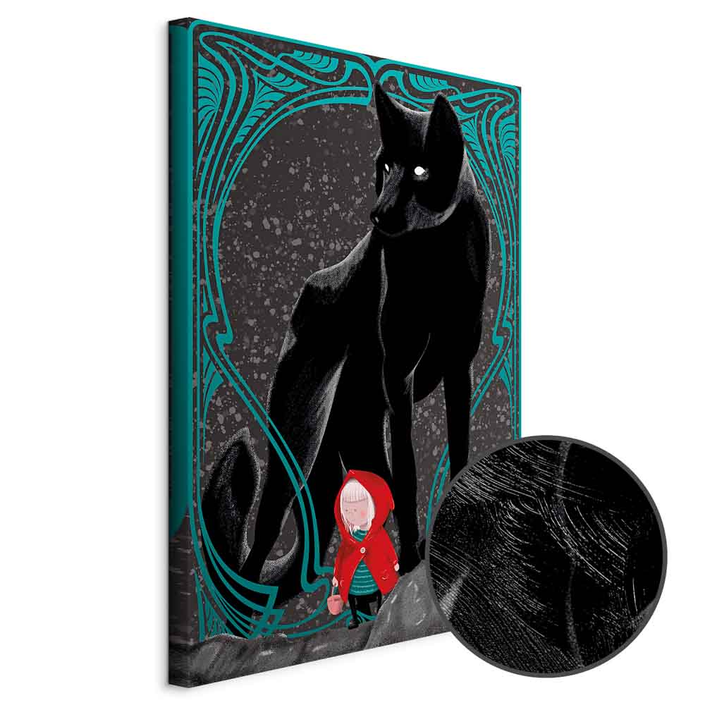 Red Riding Hood and Wolves Fantasy Canvas Print