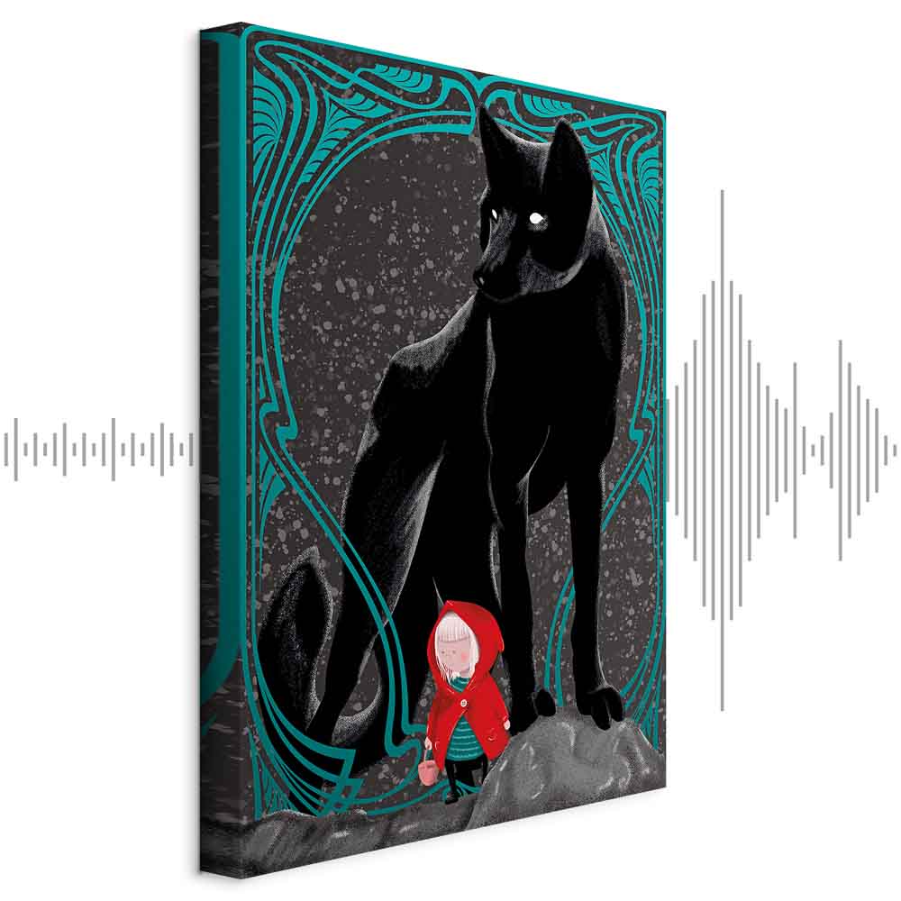 Red Riding Hood and Wolves Fantasy Canvas Print
