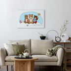 Teddy Bears Beach Summer Canvas Print