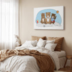 Teddy Bears Beach Summer Canvas Print