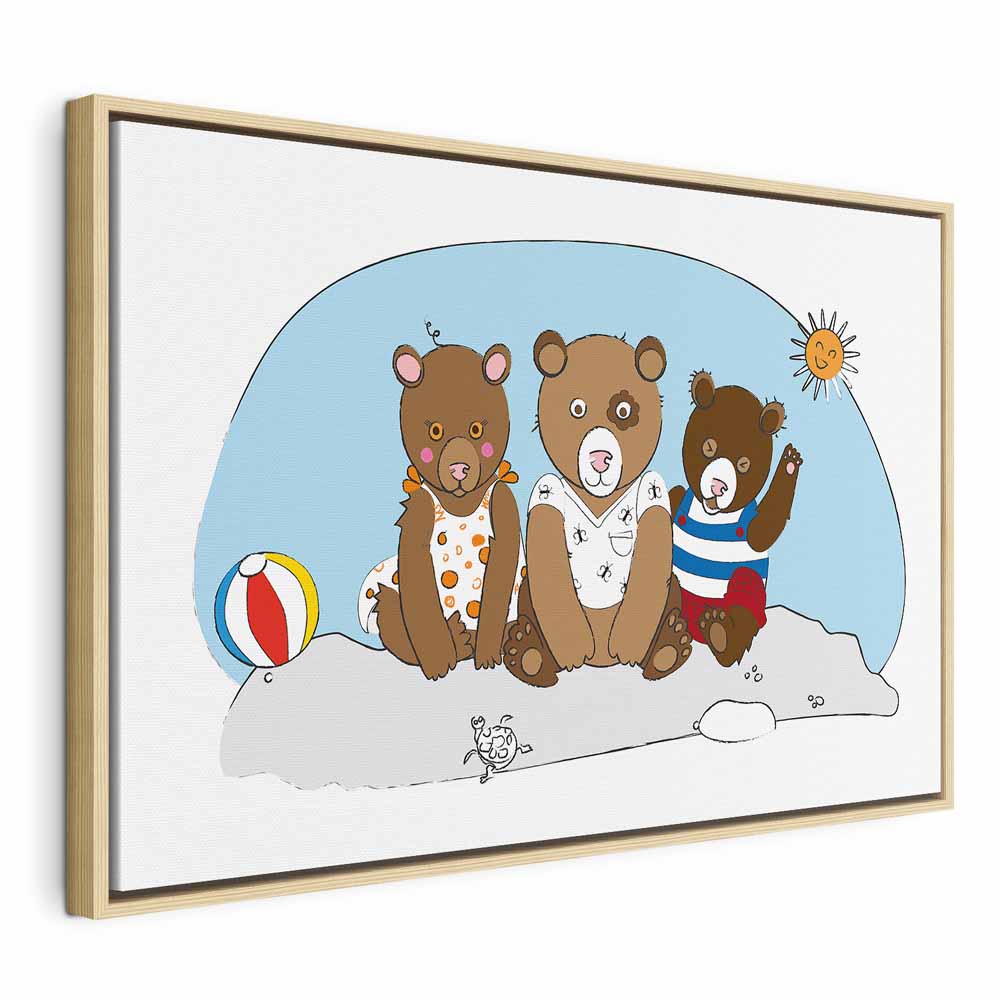 Teddy Bears Beach Summer Canvas Print