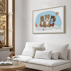 Teddy Bears Beach Summer Canvas Print