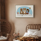 Teddy Bears Beach Summer Canvas Print