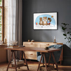 Teddy Bears Beach Summer Canvas Print