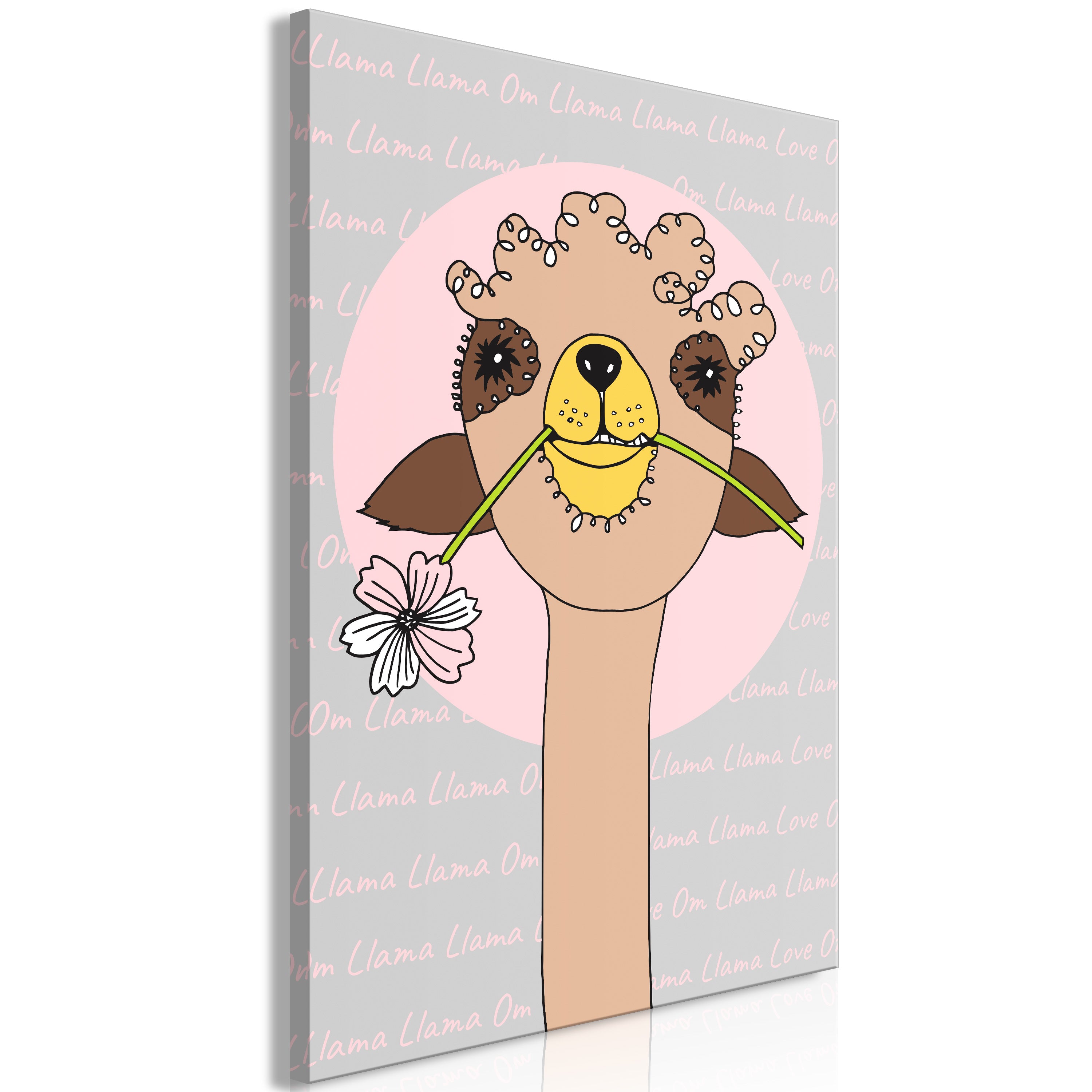 Canvas Print - Happy Llama (1 Part) Vertical
