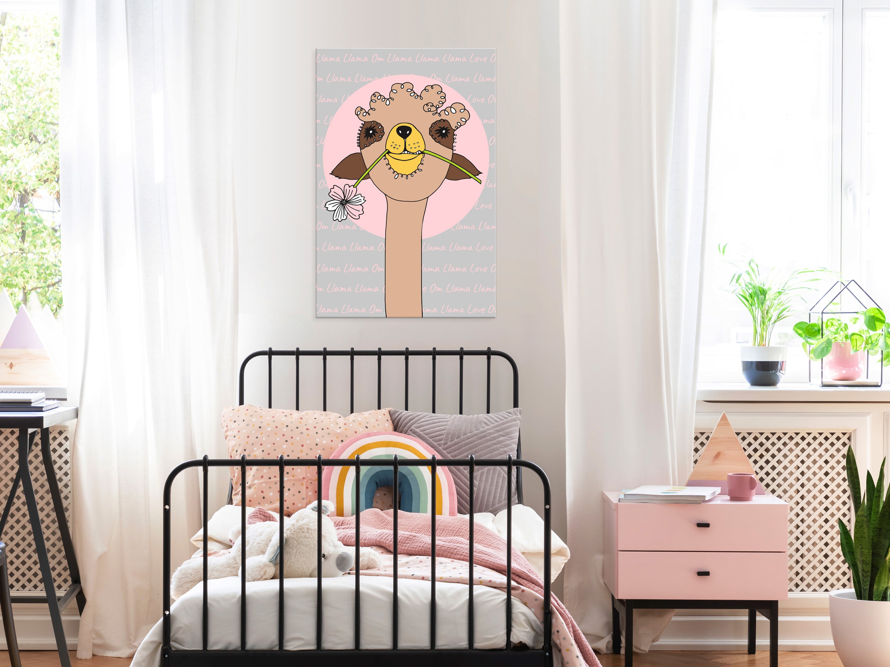 Canvas Print - Happy Llama (1 Part) Vertical