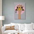 Happy Llama Funny Canvas Print