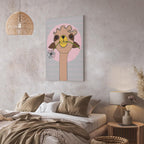 Happy Llama Funny Canvas Print