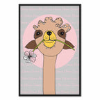 Happy Llama Funny Canvas Print