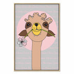 Happy Llama Funny Canvas Print