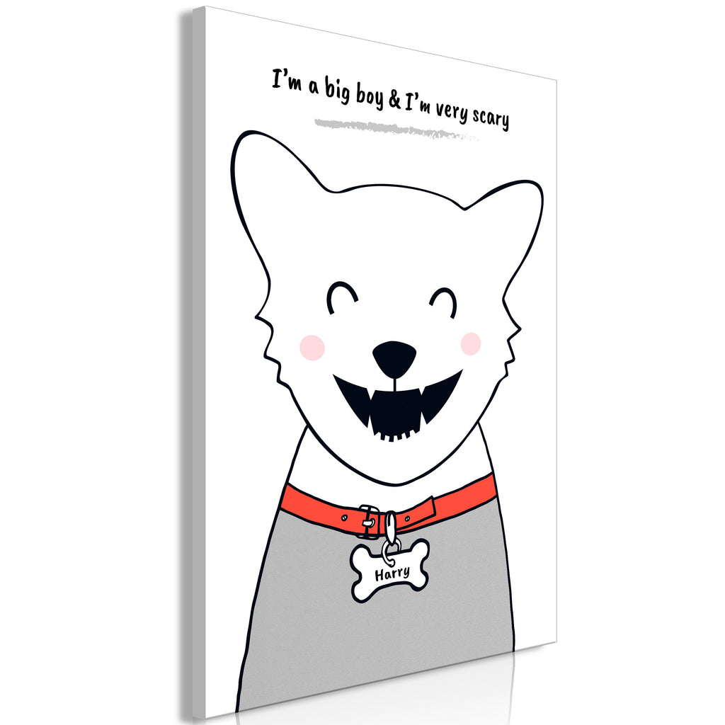 Canvas Print Doggy Harry Vertical (1 Part)