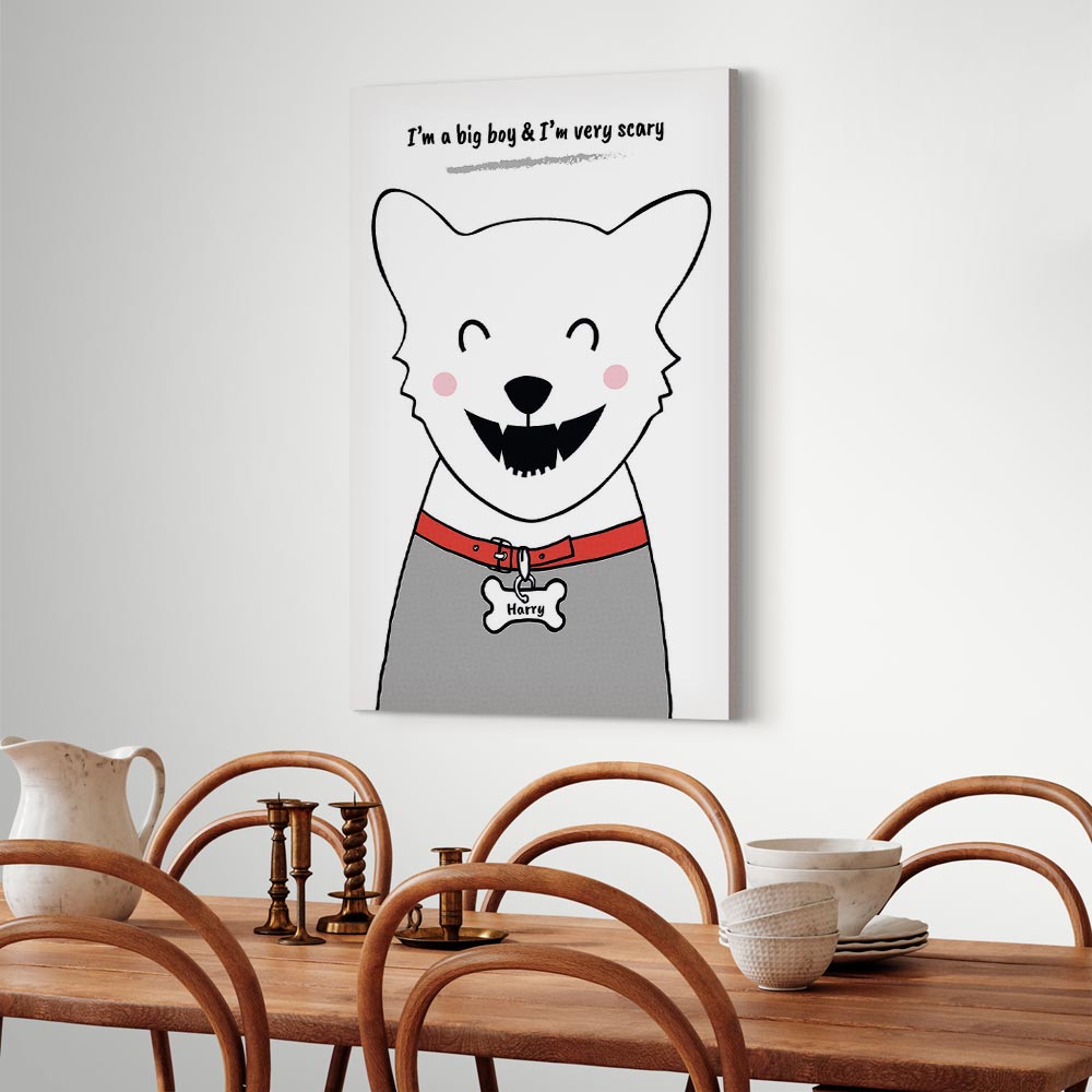 Funny Dog Quote Canvas Print