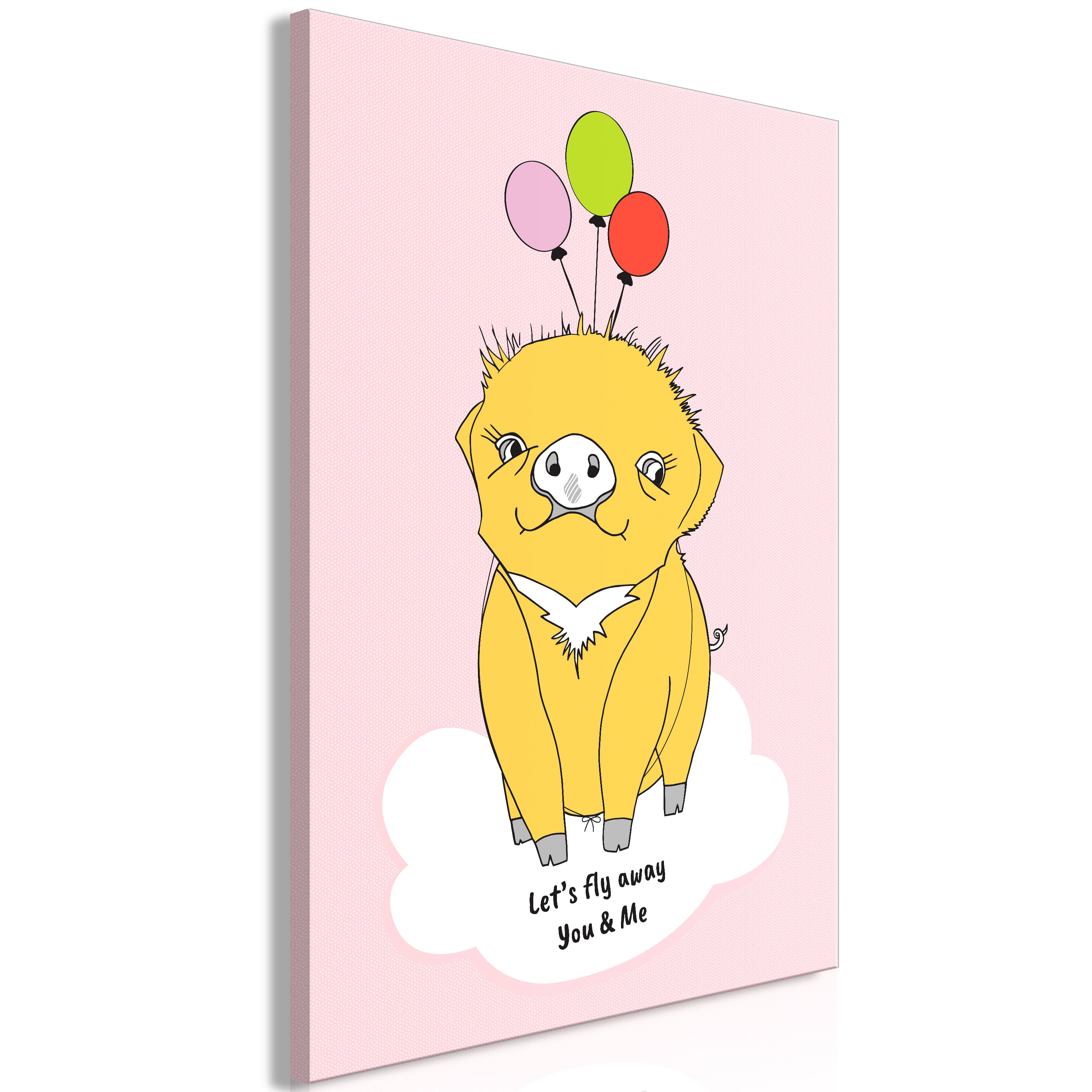 Canvas Print Soaring Pig Vertical