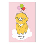 Soaring Pig Funny Vertical Canvas Print