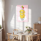 Soaring Pig Funny Vertical Canvas Print