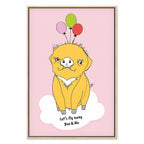 Soaring Pig Funny Vertical Canvas Print