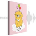 Soaring Pig Funny Vertical Canvas Print