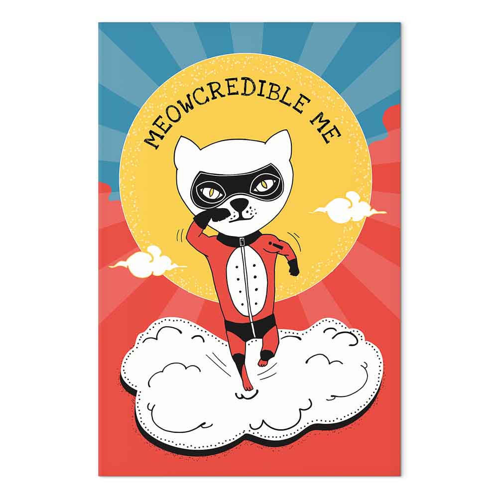 Dear Cat Funny Inscription Vertical Canvas Print