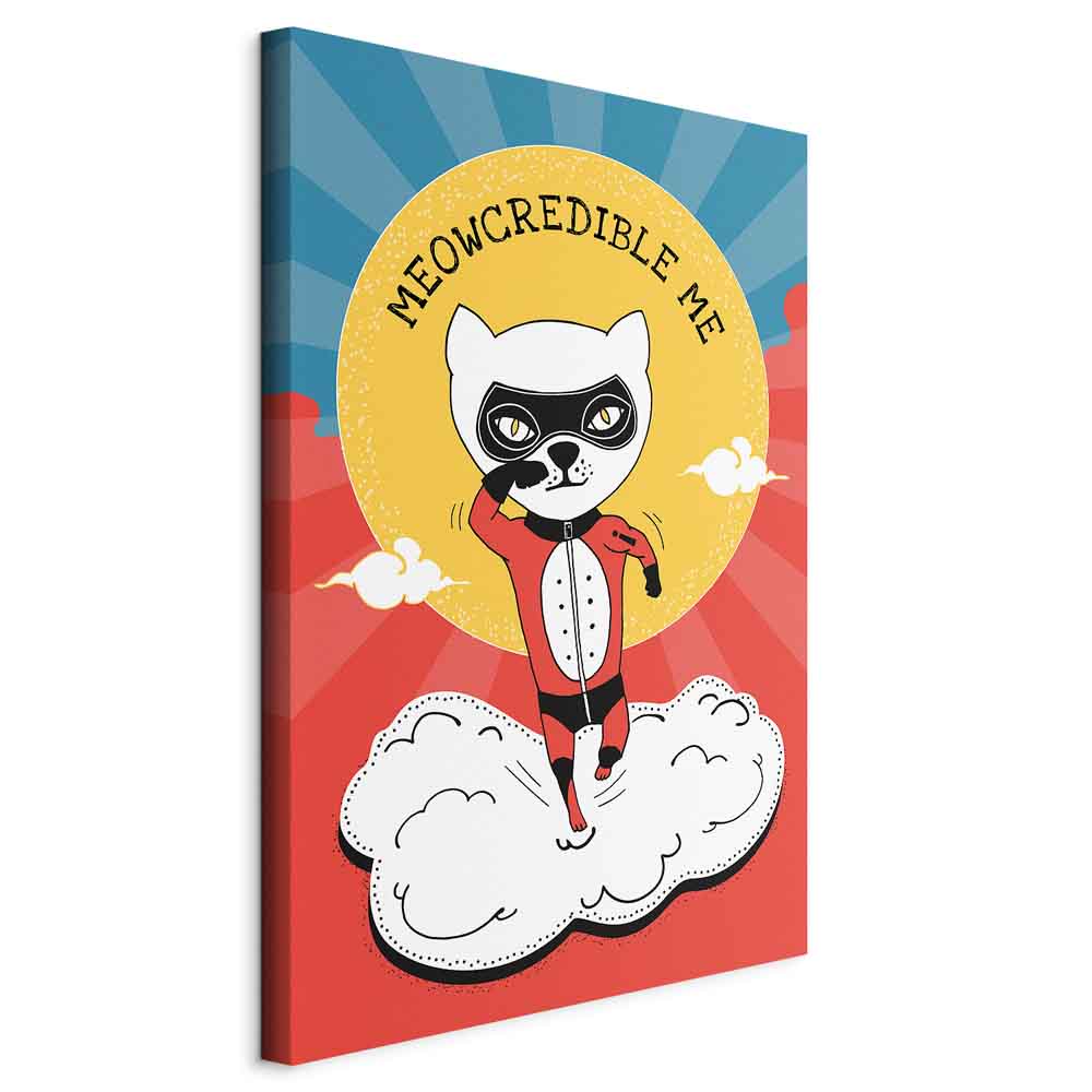 Dear Cat Funny Inscription Vertical Canvas Print