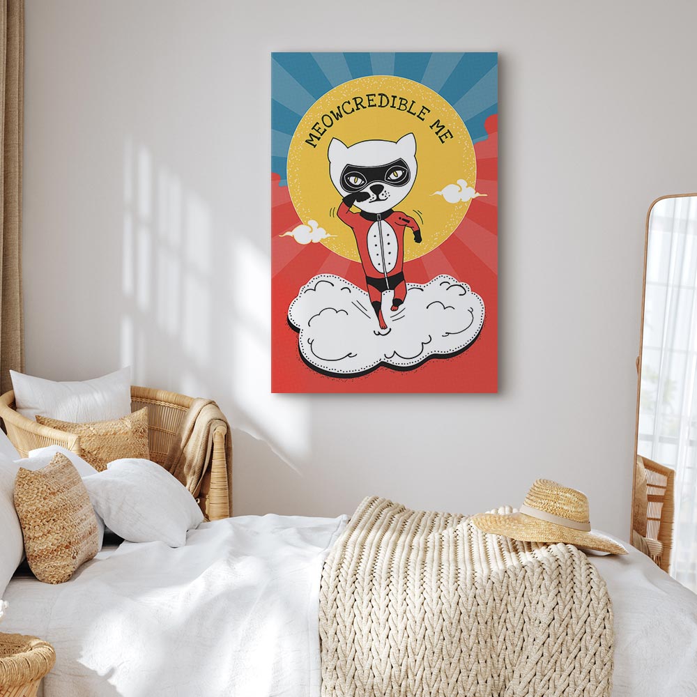 Dear Cat Funny Inscription Vertical Canvas Print