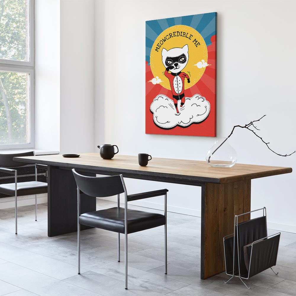 Dear Cat Funny Inscription Vertical Canvas Print