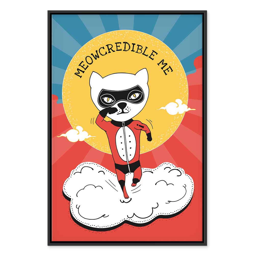 Dear Cat Funny Inscription Vertical Canvas Print