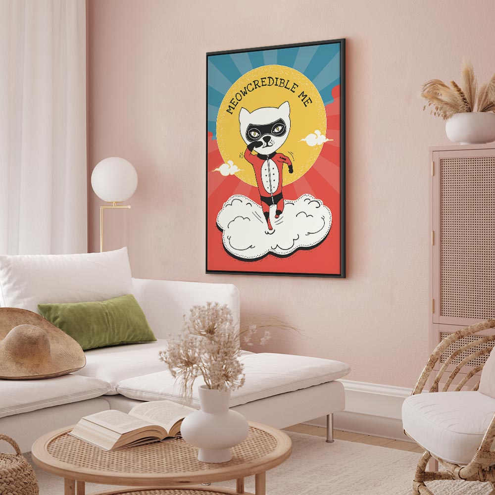 Dear Cat Funny Inscription Vertical Canvas Print