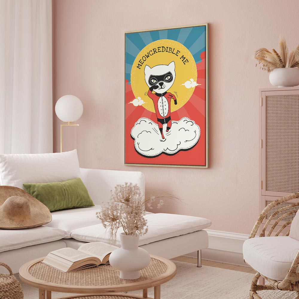 Dear Cat Funny Inscription Vertical Canvas Print