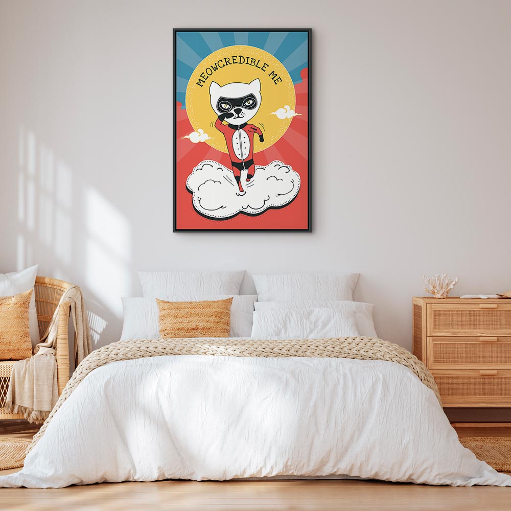 Dear Cat Funny Inscription Vertical Canvas Print