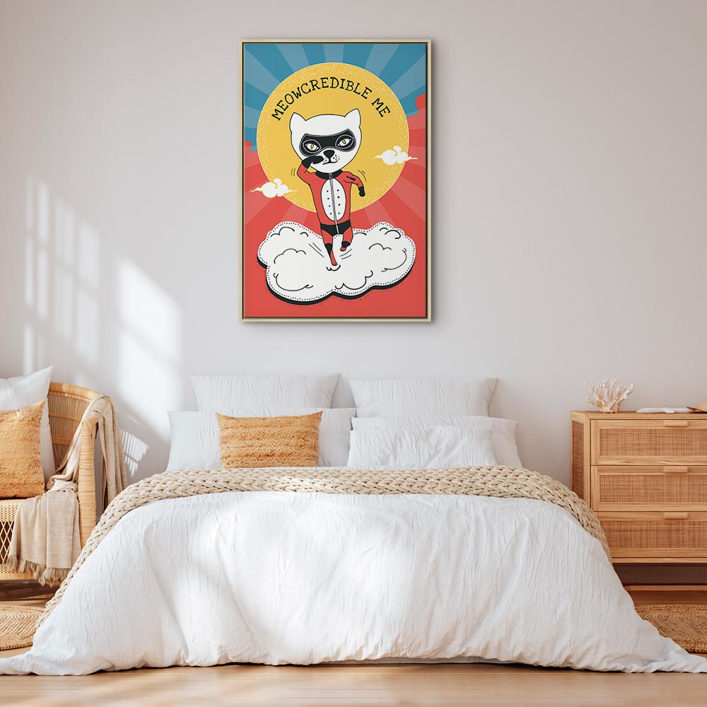 Dear Cat Funny Inscription Vertical Canvas Print