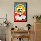 Dear Cat Funny Inscription Vertical Canvas Print