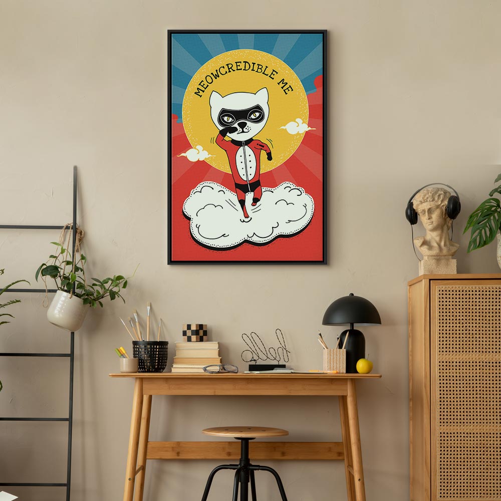 Dear Cat Funny Inscription Vertical Canvas Print