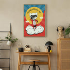Dear Cat Funny Inscription Vertical Canvas Print