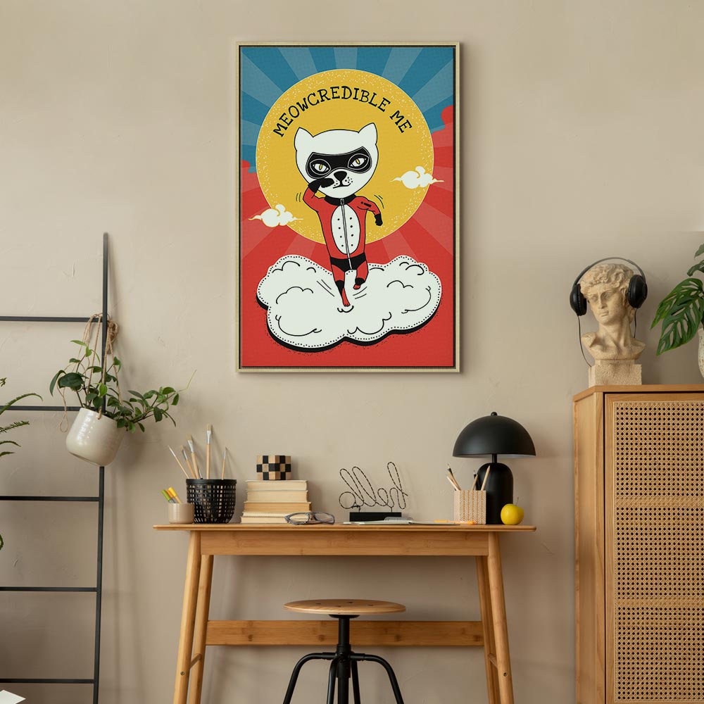 Dear Cat Funny Inscription Vertical Canvas Print