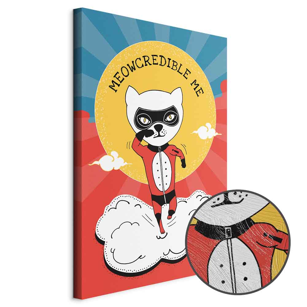 Dear Cat Funny Inscription Vertical Canvas Print