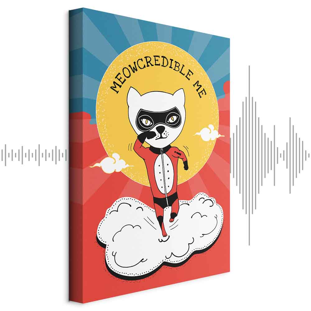 Dear Cat Funny Inscription Vertical Canvas Print