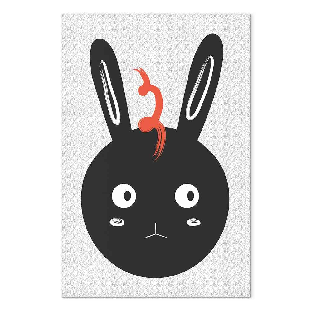 Funny Rabbit Portrait Canvas Print