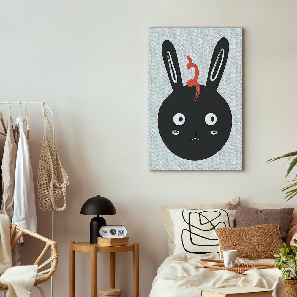 Funny Rabbit Portrait Canvas Print