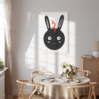 Funny Rabbit Portrait Canvas Print