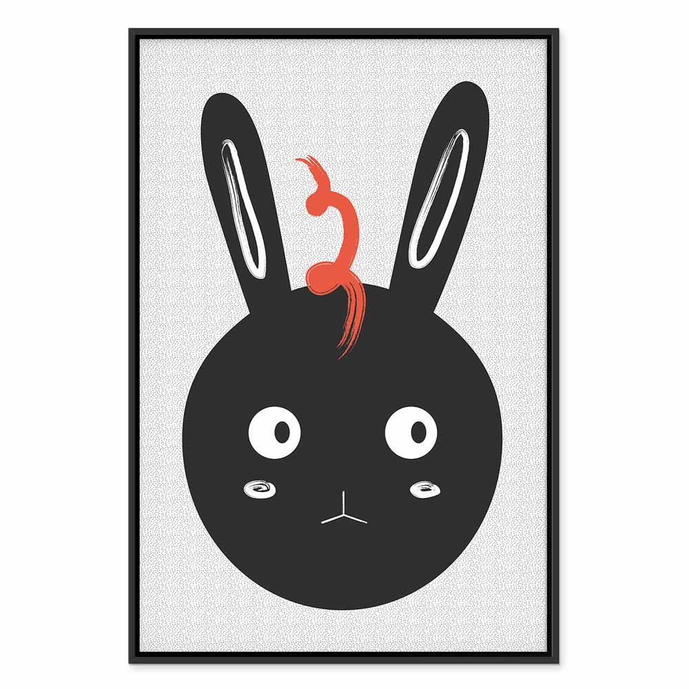 Funny Rabbit Portrait Canvas Print