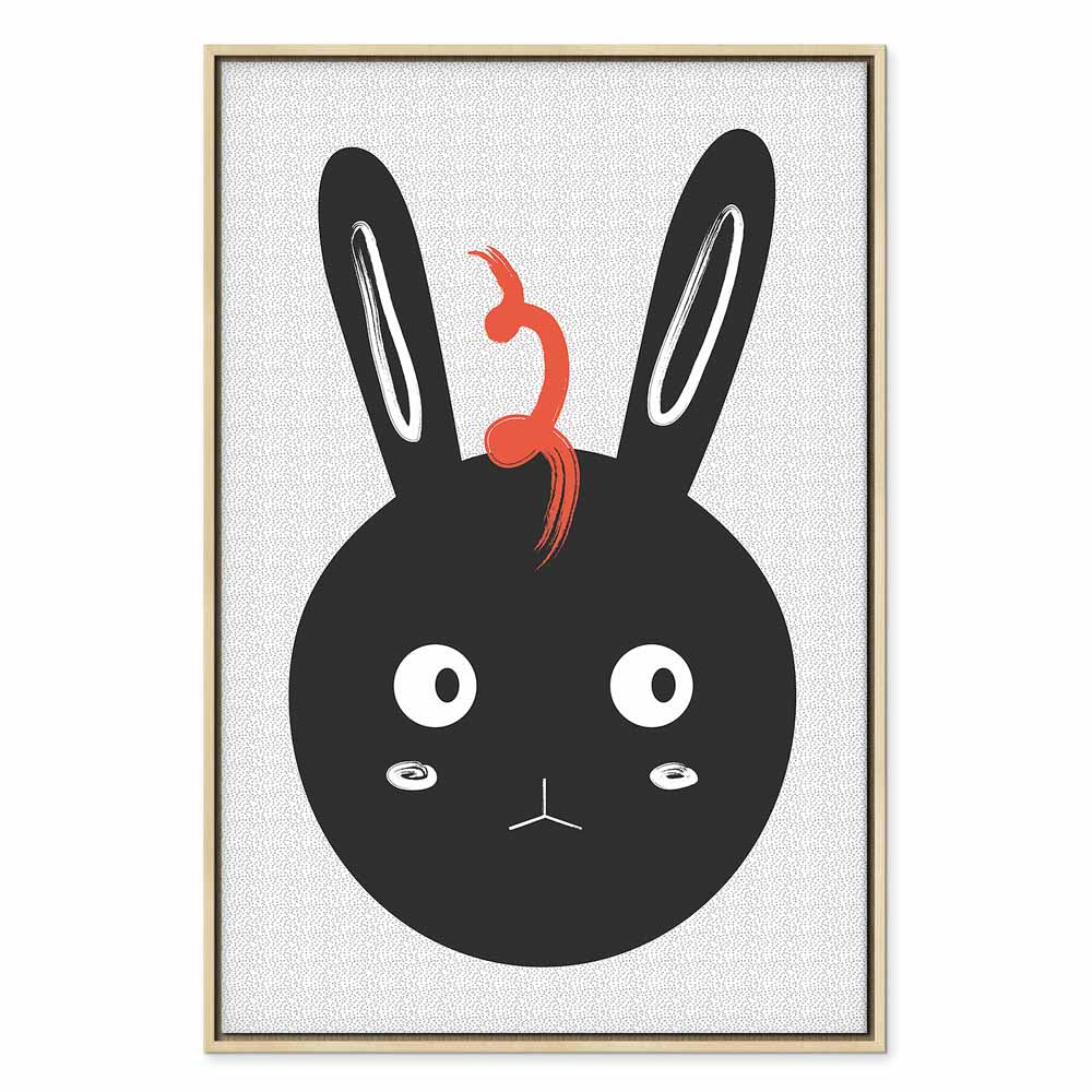 Funny Rabbit Portrait Canvas Print