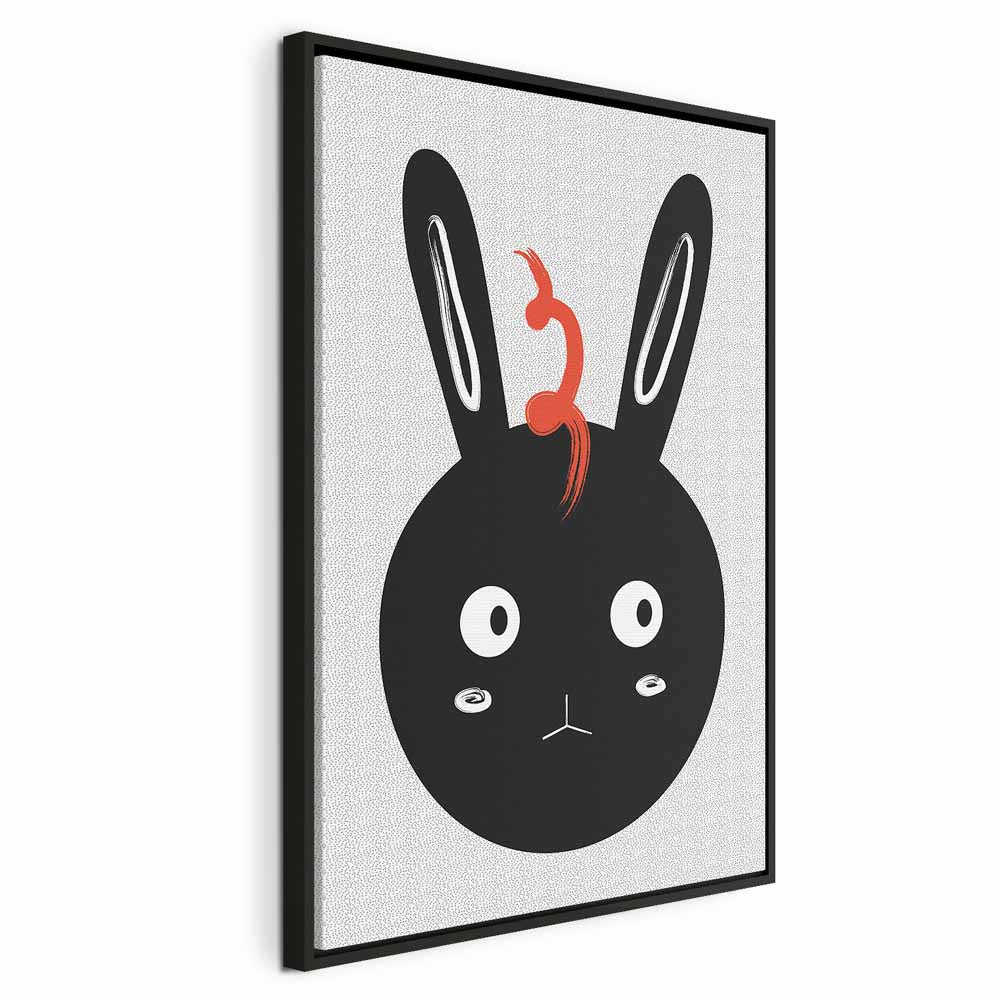 Funny Rabbit Portrait Canvas Print