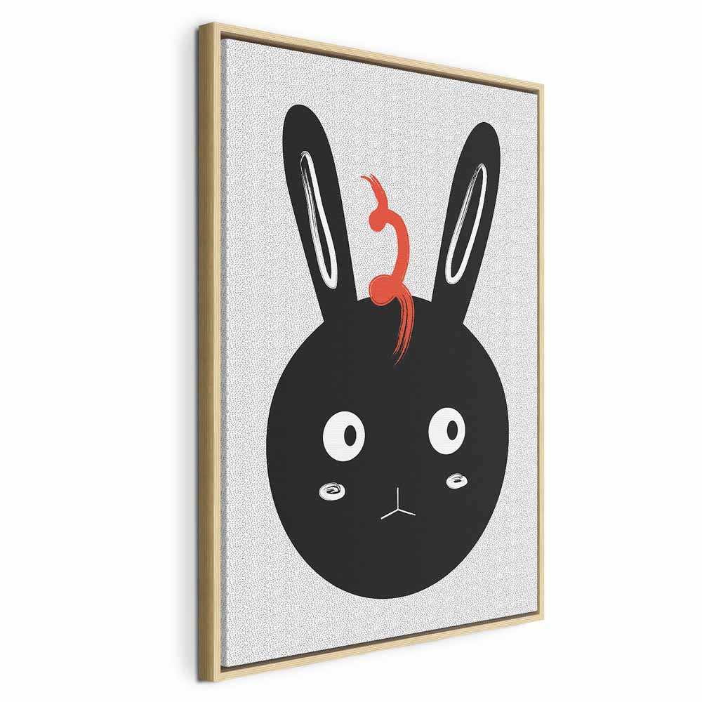 Funny Rabbit Portrait Canvas Print