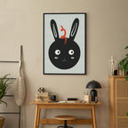 Funny Rabbit Portrait Canvas Print