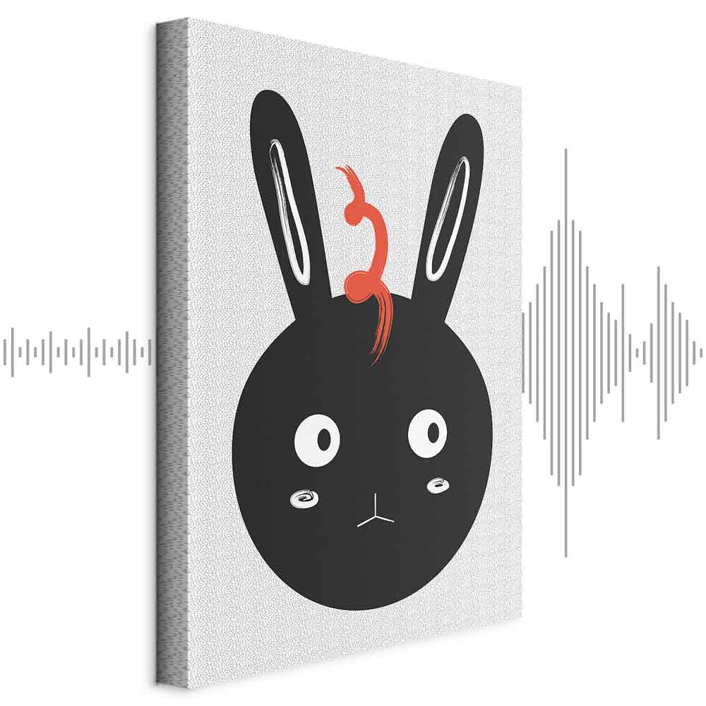 Funny Rabbit Portrait Canvas Print