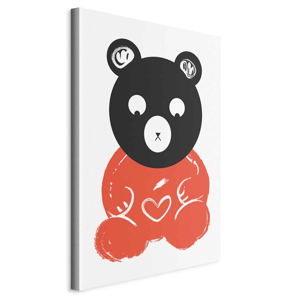 Thoughtful Bear Funny Kids Canvas Print