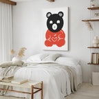 Thoughtful Bear Funny Kids Canvas Print