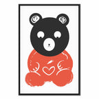 Thoughtful Bear Funny Kids Canvas Print