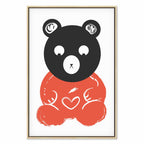 Thoughtful Bear Funny Kids Canvas Print